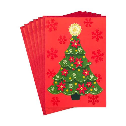 Hallmark Christmas Cards with Envelopes, 6-Pack (Merry and Bright)