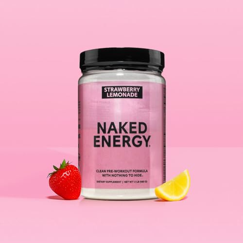 Image of NAKED Strawberry Lemonade Energy - Clean Pre Workout Supplement for Men and Women, NSF Certified, Vegan Friendly, No Added Sweeteners, Colors Or Flavors - 30 Servings