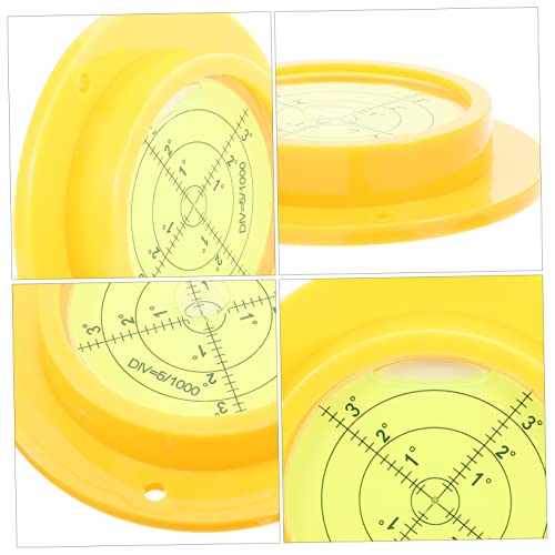 Nivel de burbuja circular amarillo para nivelar autocaravanas con precision de bolsillo 5