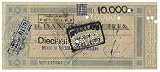 SKU: 22923/VI Cartamoneta.com 10000 Lire BANCO di Sicilia ASSEGNO A Taglio Fisso RSI SEDE Milano 16/08/1944 BB 22923/VI