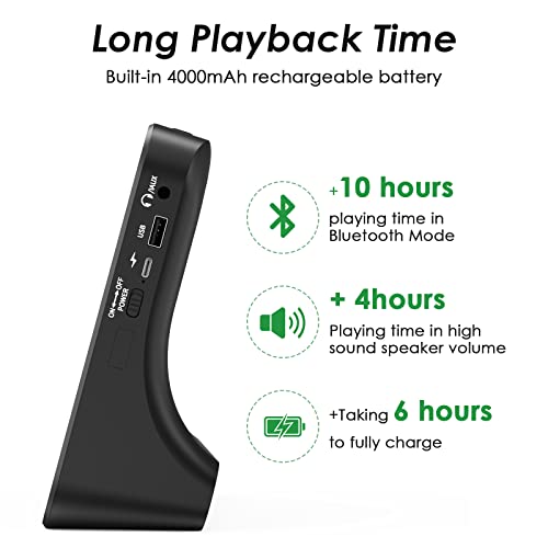 Gueray Cd Player Portable Bluetooth Desktop 4000Mah Rechargeable Cd Player For Home Cd Player With Timer Hifi Speakers Dust Cover Lcd Screen Display Fm Radio Type-C 3.5Mm Aux Jack Remote Control #TOP6