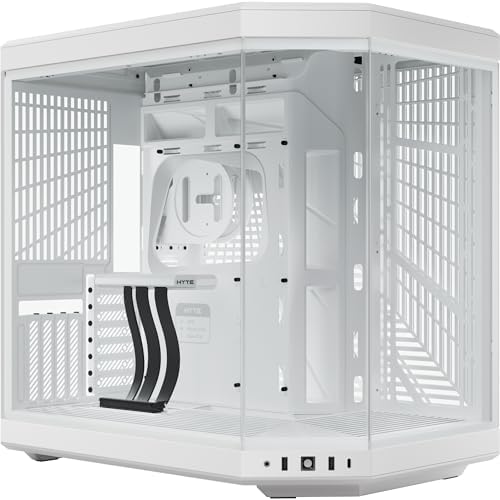 HYTE Y70 Snow White Mid-Tower Tempered Glass PC Gaming Case: image 1 of 8