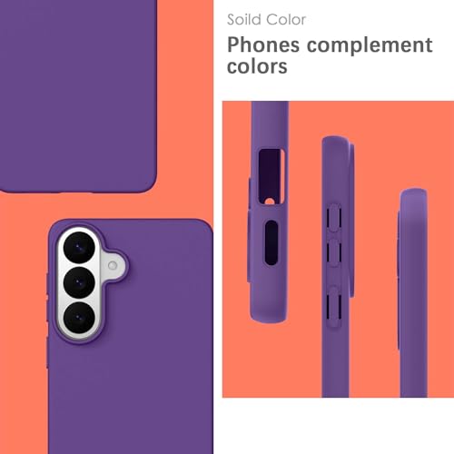 Coque silicone pour Samsung S26 Plus violette, finition soft-touch durable - 3