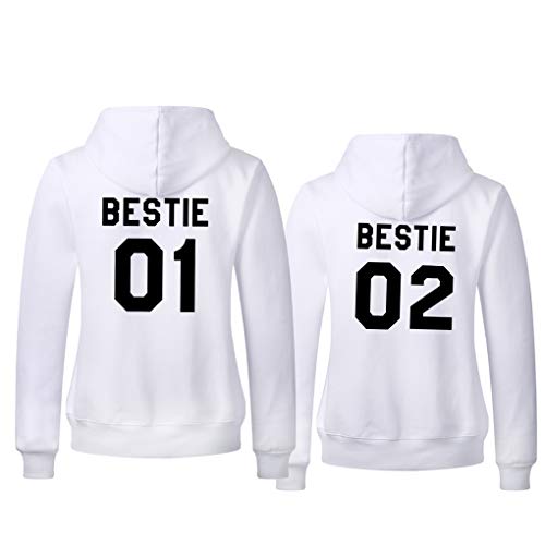 Tabiekacl Best Friend Hoodie Sweatshirt Felpa con Cappuccio BFF Pullover