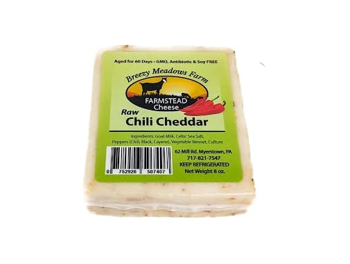 Generic Breezy Meadows Raw Chili Cheddar 8 oz (Pack of 6)