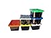 Storage Bins - Heavy Duty Stackable Storage Containers with Secure Lids - Plastic Storage Bins for Closet Organization, Toy Storage, Store School and Office Supplies. (6-Pack) By Safari USA