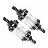 uxcell 8mm Universal Inline Petrol Fuel Gasoline Oil Filter with Brass Filter...