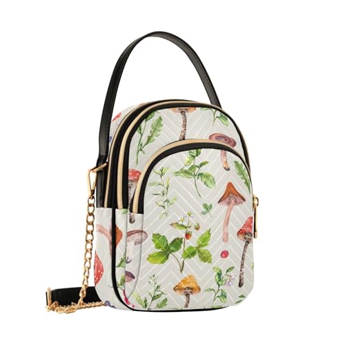 Sac à main motifs champignons sauvages une idée cadeau originale pour femme et jeune fille
