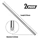 Swpeet 2 Stück 1/4 Zoll Edelstahl massiv runde Stange Stange Stock Kit Durchmesser 5 mm Länge 356 mm perfekt für verschiedene Wellen Miniaturachse Modellflugzeug