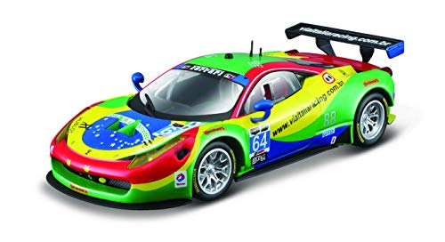 Bburago 18-36305 Ferrari 458 GT3 Model car in Scale 1:43, Green #64