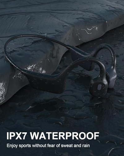 SANOTO Knochenschall Kopfhörer | Open Ear Bluetooth 5.0 Kopfhörer Sport Bone Conduction Kabellos IPX7 wasserdichte Schweißfeste Sportkopfhörer Fahrrad Radfahren – Bild 5
