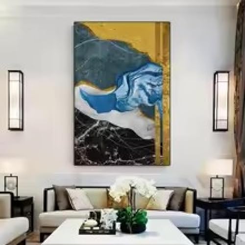 Impression sur toile abstraite au design de rubans colorés pour salon
