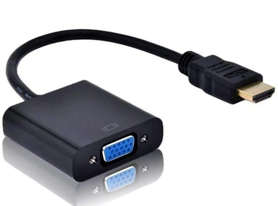 UNİCHROME Tablet Projeksiyon Notebook Uyumlu Hdmi To Vga Kablo Siyah