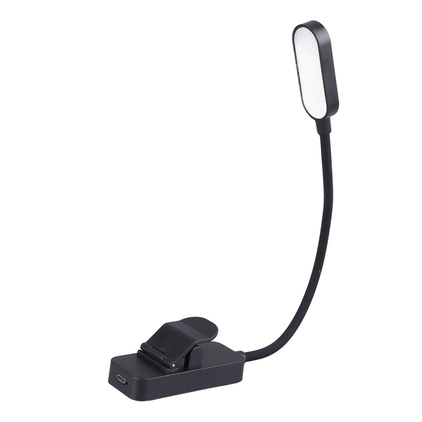 Fafeicy Adjustable Silicone Pole On Book Light with 4 Light Modes, 4000K NAT Ural Light, Eye Reading Lamp for Kids, Studying, Table or Book, Double Switches, Lithium