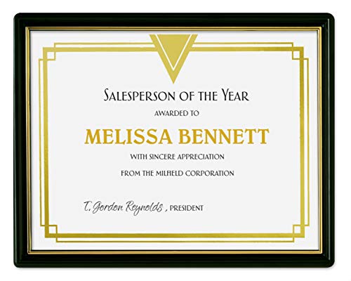 PaperDirect Black Plastic Certificate Frames, 8.5 x 11 Inches, Frame Documents, Certificates, Diplomas, Pack of 3, For School, Work, Diplomas, Certificates And Awards