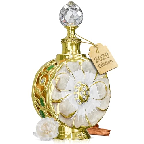 Swiss Arabian Layali Blanc – Arabian Perfume Oil Fragrance with White Rose, Iris and Vanilla – Luxury Products From Dubai – Long Lasting & Addictive Parfum – Arabic Perfume Oil for Women (0.5 oz)