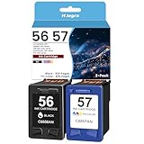 56 57 Ink Cartridges 2-Pack Replacement for HP 56 57 Ink C6656AN C6657AN for Deskjet 450 5150 5550 Officejet 5510 6110 Photosmart 7150 PSC 1110 1200 2400 Series Printers 56XL 57XL Ink, Standard Yield