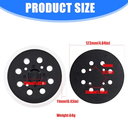 BVFDPPWQ Premium 8 Hole Hook and Loop Sanding Discs Backing Pad for Auto Detailing and Furniture Repair Versatile Grinding Disc for Power Tools
