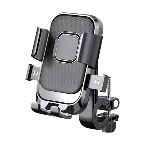 Image of PerfX 360 Rotatable Bike Phone Holder with Quick Lock System, Heavy Duty Anti-Slip Handlebar Mobile Mount, Shockproof Secure Cradle for Bicycle, Motorcycle, Scooter, All Smartphones (AN-088)