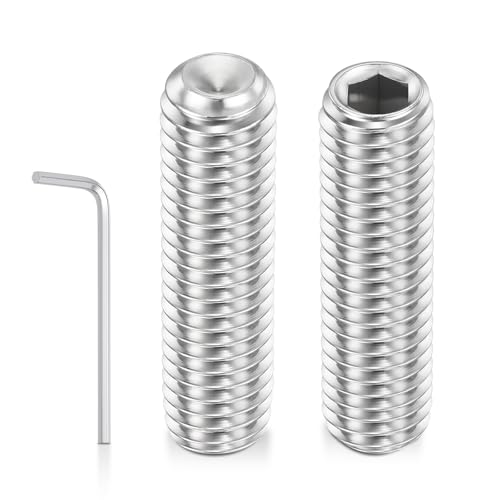 Kozelo 50pcs Cup Point Hex Socket Set Screws-M5-0.8x18mm 304 SS