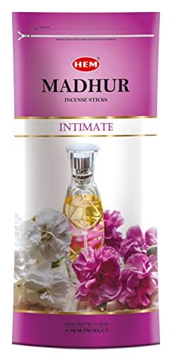 Image of Hem Madhur Intimate Incense Sticks - Pack of 3 | Perfect for Puja, Meditation, Relaxation & Spiritual Practices | Long-Lasting Fragrance in Resealable Zip Pouch | Burns 35-40 Min | Approx. 300 Sticks
