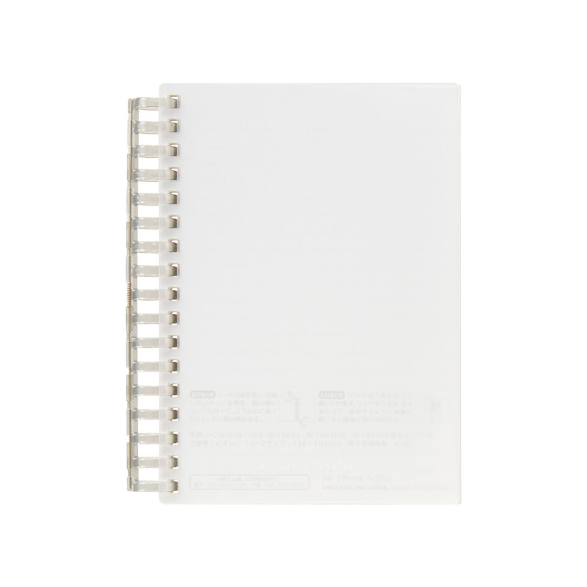 Lihit Lab Open Ring Notebook, A6, Clear N2728-1      Unknown Binding