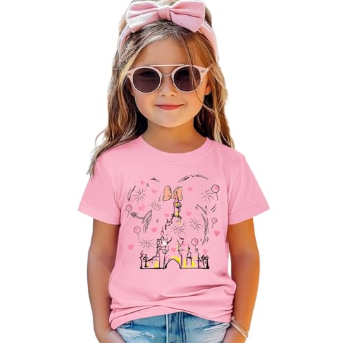 Image of GLIGLITTR Magic Shirt for Toddler Baby Girls Magical Kingdom Tshirt Cute Castle Outfit Holiday Family Vacation Summer Tee Top