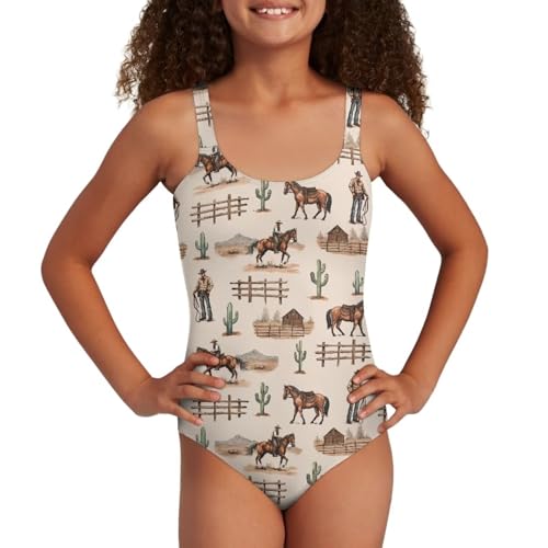 Image of Uourmeti Girls' One-Piece Swimwear Halter Bathing Suit Big Kids Summer Beach Swim Suits Swimming Wear