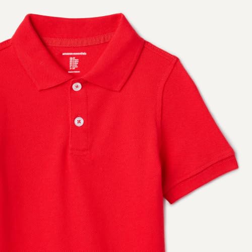 Image of Amazon Essentials Toddler Boys' School Uniform Short-Sleeve Pique Polo Shirts, Breathable Cotton, Button Closure, Multipacks