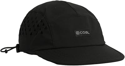 Coal Provo UPF Breathable Performance 5 Panel Cap - Solid Black
