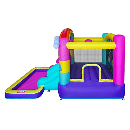 image for Funormous Trolls Band Together Inflatable Bouncy Castle with Slide, Ou