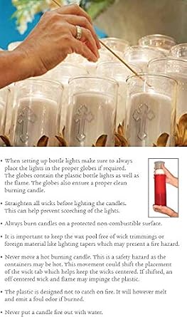 Root Candles Prayer Candles Clear Plastic 5-7-Day Prayer Candle, 12-Count