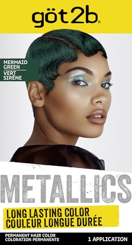 Got2b Metallics Permanent Hair Color, M77 Mermaid Green
