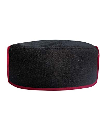 Image of Vastraa Fusion Himachali Topi for Men | Nepali Headwear | Traditional Kullu Cap | Pahadi Topi | Kashmiri Hat | Wool Handcrafted Ethnic Wear