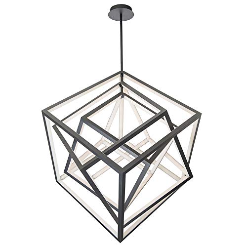 WAC Lighting dweLED, Atlas 50in LED Articulating Chandelier in 3500K Black