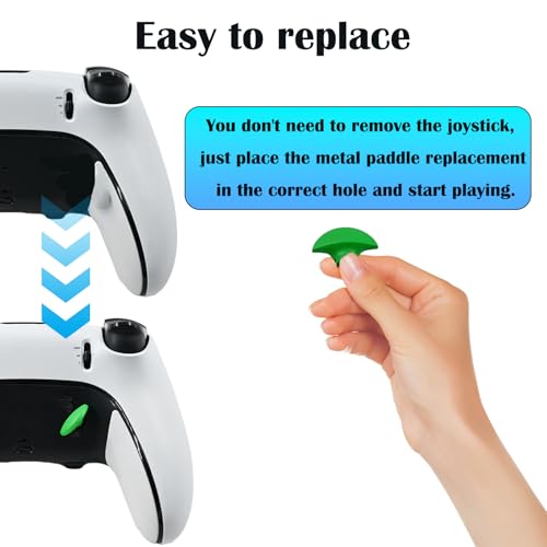 Image of 4 Pcs Edge Controller Back Paddles for PS5 DualSense Edge Controller, Paddles Replacement Compatible with PS5 Edge Controller, Metal Paddles for PS5 DualSense Controller (Green)