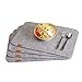 Produktbild lana naturalis Exclusive Filz Platzset 4 STÜCK Tischset Platzmatten für Ihren Glastisch Holztisch Gartentisch (Villa-Hellgrau)