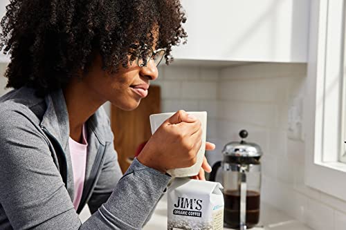 Jim's Organic Coffee French Roast Decaf, Dark Roast, Whole Bean, 11 ounce