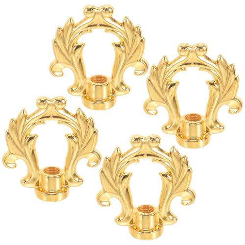 HAPINARY Remates de Lámpara de Mesa Metálicos Dorados 4 Piezas Perillas Decorativas para Lámparas de Escritorio Pie Accesorio para Decoración y Pantalla Uso en Hogar y Oficina