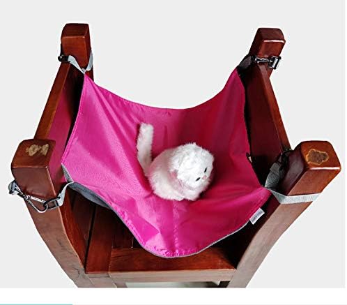 Cusfull Cat Hammock Bed Comfortable Hanging Pet Hammock Bed for Cats/Small Dogs/Rabbits/Other Small Animals 22 x17 in (Rose-Red)