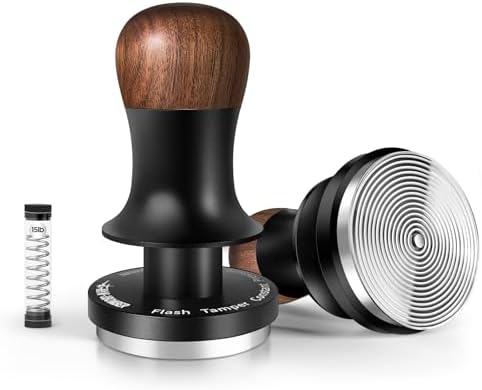 MHW-3BOMBER 54mm Espresso Tamper - 3 Spring Loaded Coffee Tamper with 15lb / 30lbs Replacement Springs - Barista Calibrated Tamper with Sound Feedback - Compatible with 53/54mm Portafilter T6173T-OS