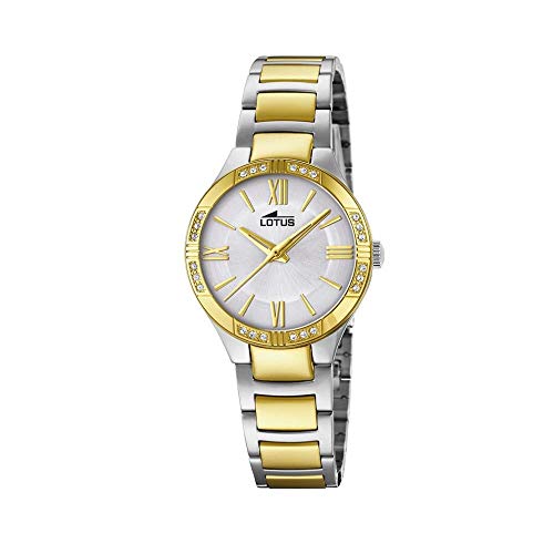 Lotus Reloj Analógico para Mujer de Cuarzo con Correa en Acero Inoxidable...