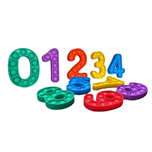YAQIAN Push Pop Bubble Fidget sensorisk leksak Autism ADHD Special Needs Stress Relief Silikon Nummer 0-9 Pop it Fidget Pack för barn och vuxna festgåvor