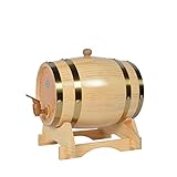 Alta calidad: todos los barriles están hechos de roble y están probados para su estanqueidad. 100% hecho a mano, de buena calidad, duradero y de larga vida. Fácil de usar, grifo de madera.