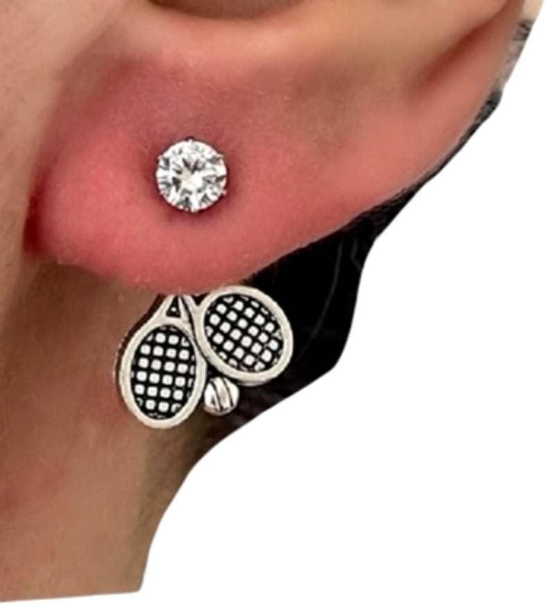 Tennis Racket Earrings, Girls Womens Tennis Jewelry Gifts