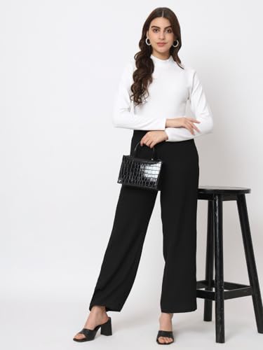 Image of Istyle Can Solid HIgh Neck Full Sleeve Stretchable Slim Fit Top for Women | Tops for Women | high Neck top for Women | Winter Tops for Women