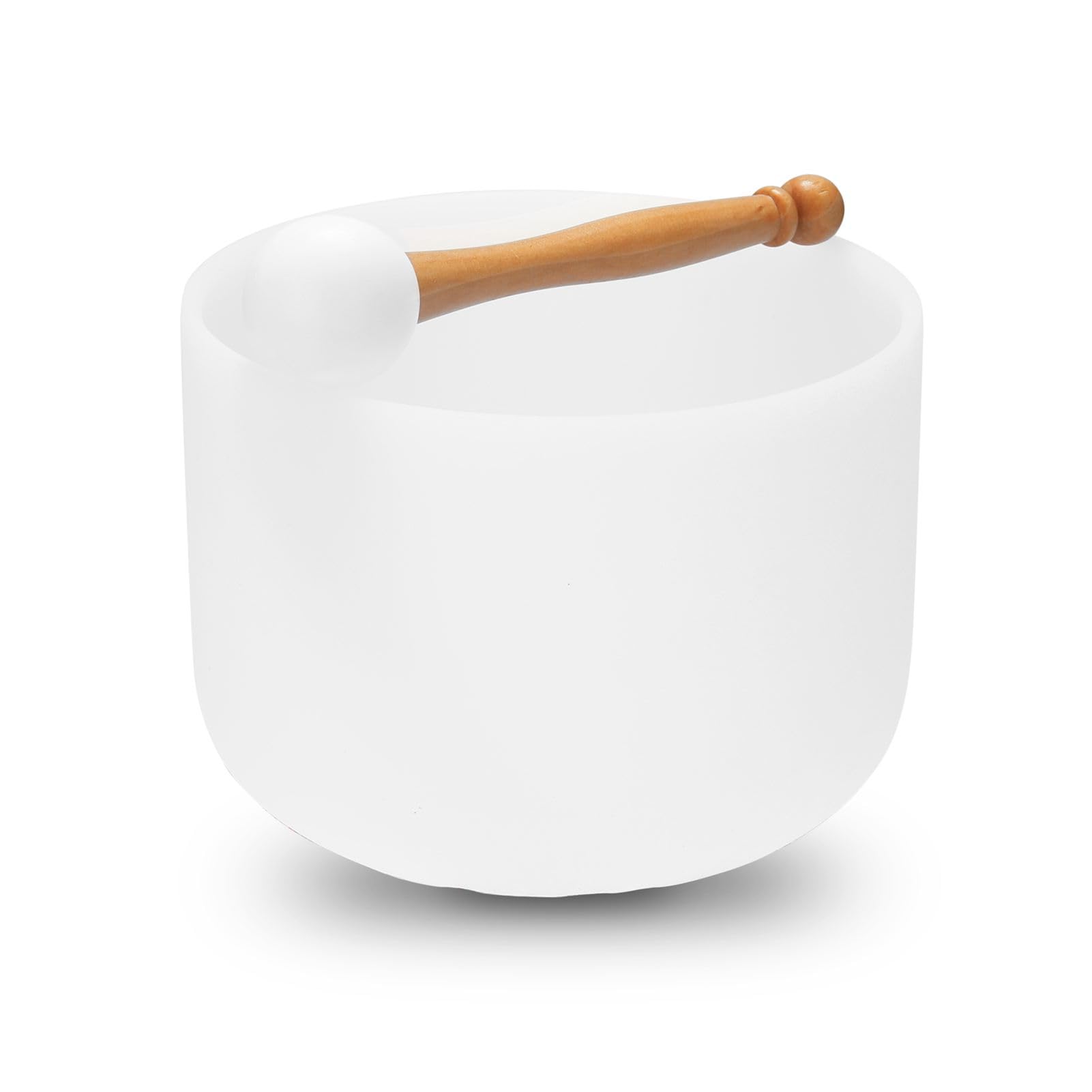 Generic Cuenco de Cristal de 440 HZ para Terapia de Meditación, Cuenco para Cantar para Yoga, Instrumento de Percusión de Cristal, Cuarzo Blanco de 8 Pulgadas (Nota C)