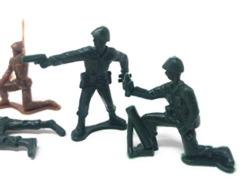 Funiverse 300 Piece Bulk Plastic Soldier Assortment (Green and Tan) - Plastic Army Men, Marines, or Navy Seals - Thumbnail 2