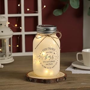 Maracco Friendship Gift Mason Jar Night Lights for Friends Best Friends Gift for Women BFF Coworker Birthday Thanksgiving Gifts for Friends