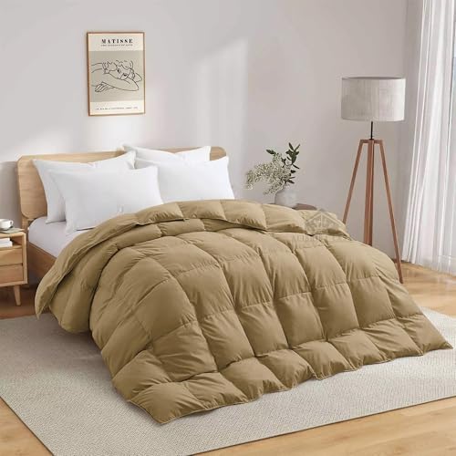Image of Heavy Winter Comforter Double Bed Size 90 inchX100 inch | 600 GSM Fill for Winter Comforter /Rajai /Duvet /Blanket Hotel Luxury Soft Fluffy Double Bed - Beige Color